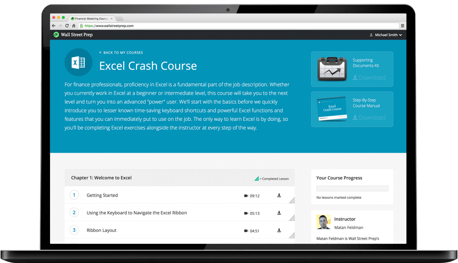 Wall Street Prep Excel Crash Course Exam