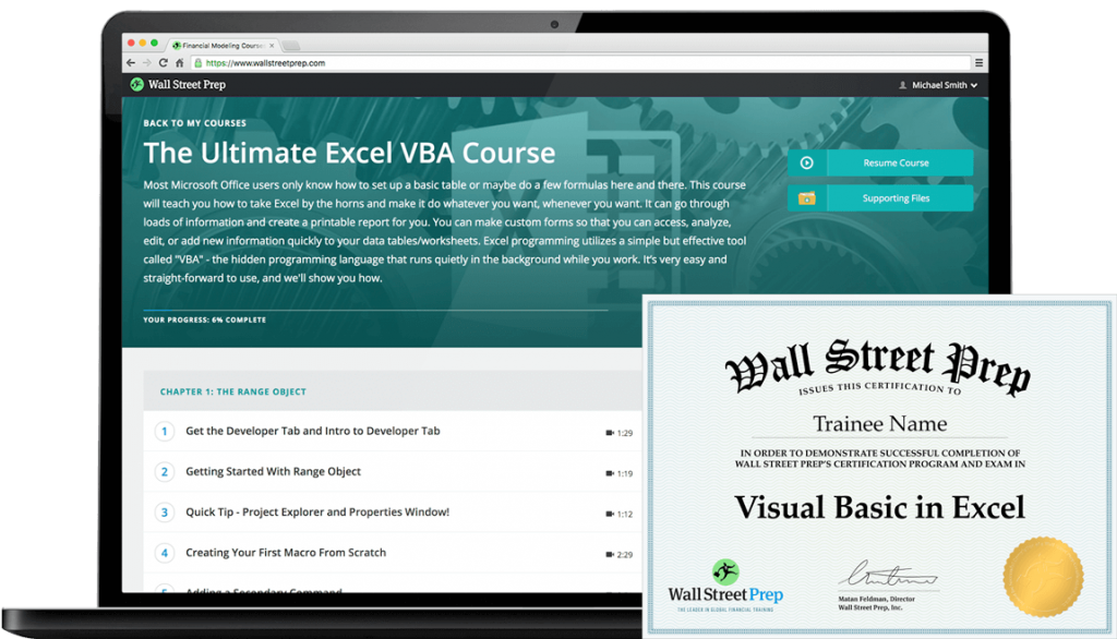 The Ultimate Excel VBA Course(Wall Street Prep) 内容介绍