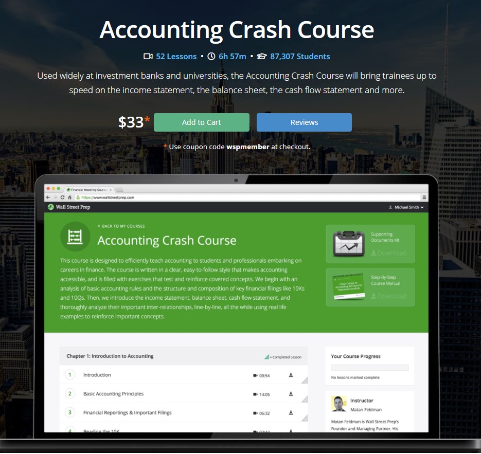 Accounting Crash Course(Wall Street Prep) 内容介绍 福贝壳儿 优惠Coupon Discount