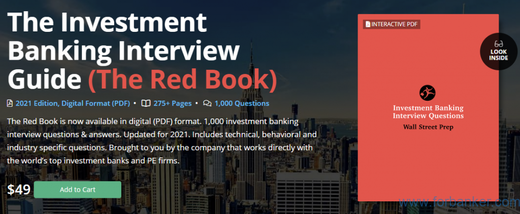 The Investment Banking Interview Guide (The Red Book) Review 介绍分享